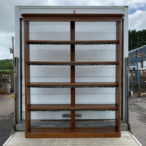 victorian oak open library bookcase reserved - CATEGORY: ANTIQUE BOOKCASES - DATED VICTORIAN