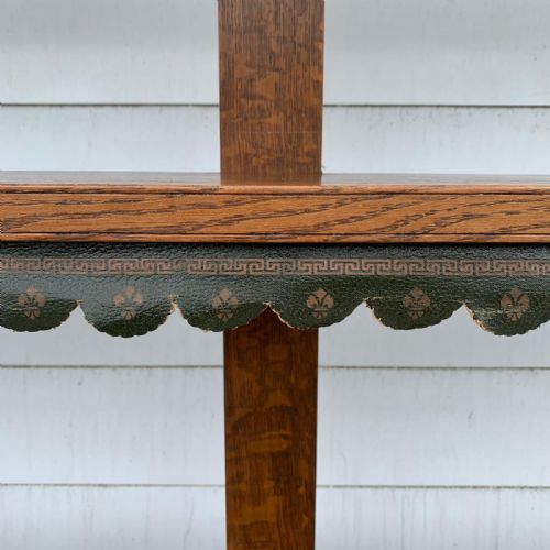 VICTORIAN OAK OPEN LIBRARY BOOKCASE RESERVED - ADDITIONAL PHOTO 2