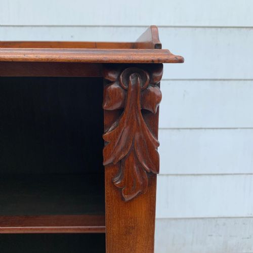 EARLY VICTORIAN MAHOGANY DWARF BOOKCASE RESERVED - ADDITIONAL PHOTO 3