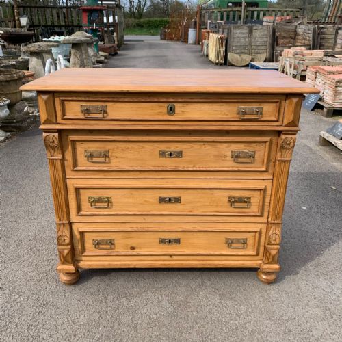 19th century east european pine chest of drawers - CATEGORY: ANTIQUE CHEST OF DRAWERS - DATED 19TH CENTURY