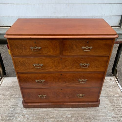 VICTORIAN MAHOGANY CHEST OF DRAWERS - ADDITIONAL PHOTO 2