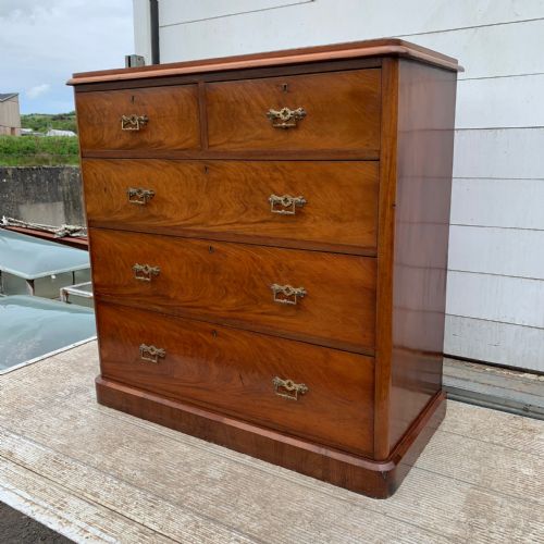 VICTORIAN MAHOGANY CHEST OF DRAWERS - ADDITIONAL PHOTO 5
