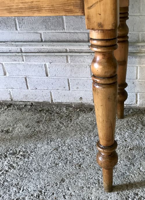 VICTORIAN PINE 2 DRAWER SERVINGSIDE TABLE - ADDITIONAL PHOTO 6