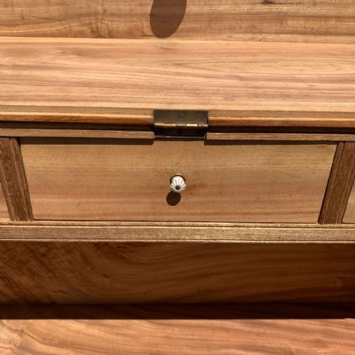 19TH CENTURY CAMPHOR WOOD TRUNK WITH 3 INTERNAL DRAWERS RESERVED - ADDITIONAL PHOTO 3