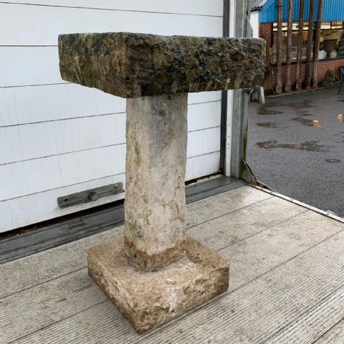 UNUSUALLY LARGE HAND CARVED PURBECK STONE BIRD BATH CIRCA 1900'S - ADDITIONAL PHOTO 4
