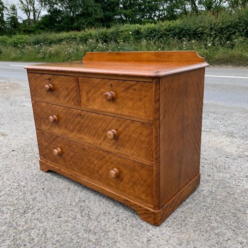 VICTORIAN MAHOGANY 22 CHEST OF DRAWERS WITH ORIGINAL TURNED KNOBS COMPLETE WITH KEY C285 - ADDITIONAL PHOTO 5
