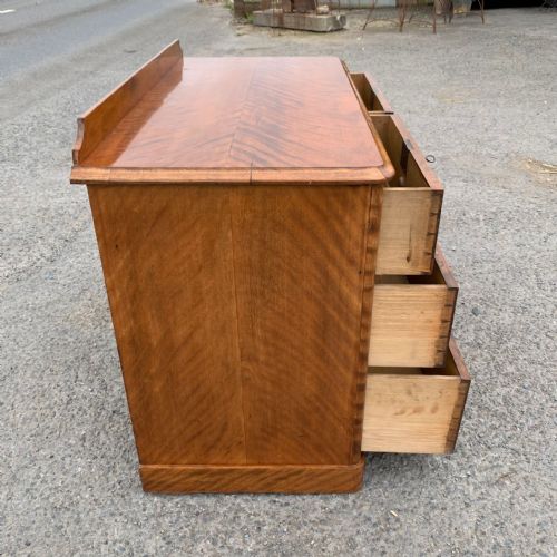 VICTORIAN MAHOGANY 22 CHEST OF DRAWERS WITH ORIGINAL TURNED KNOBS COMPLETE WITH KEY C285 - ADDITIONAL PHOTO 7