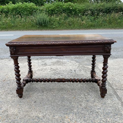 VICTORIAN CARVED OAK TABLE - ADDITIONAL PHOTO 5