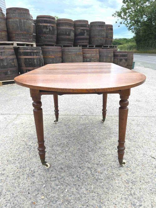 VICTORIAN OAK DROP FLAP CAMPAIGN TABLE RESERVED - ADDITIONAL PHOTO 2
