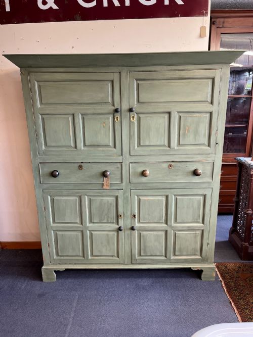 circa 1800 georgian painted pine housekeepers cupboard - CATEGORY: ANTIQUE CUPBOARDS - DATED GEORGIAN