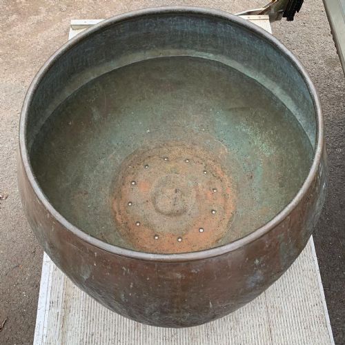 19TH CENTURY COPPER POT FROM A SWISS CHOCOLATE FACTORY - ADDITIONAL PHOTO 3