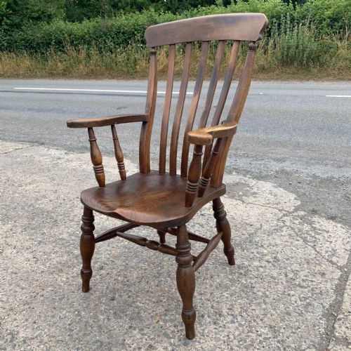 VICTORIAN WINDSOR SLAT BACK CARVER CHAIR - ADDITIONAL PHOTO 1