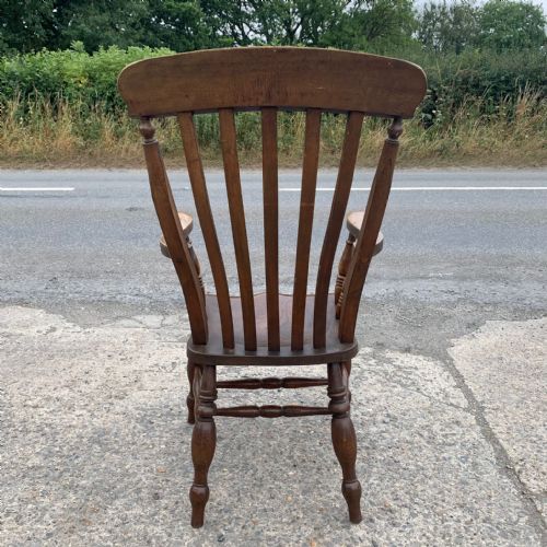 VICTORIAN WINDSOR SLAT BACK CARVER CHAIR - ADDITIONAL PHOTO 3