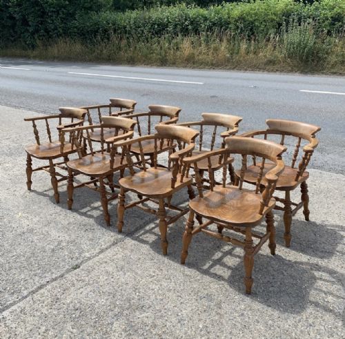 SET OF 8 VICTORIAN BOW CHAIRS - ADDITIONAL PHOTO 1