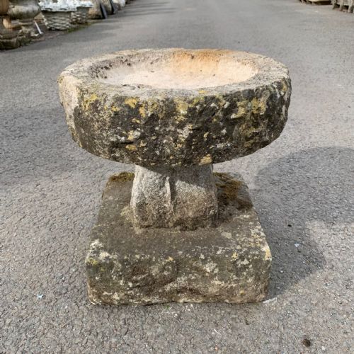 SMALL STATURE PURBECK STONE BIRD BATH - ADDITIONAL PHOTO 1
