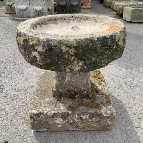 SMALL STATURE PURBECK STONE BIRD BATH - ADDITIONAL PHOTO 2