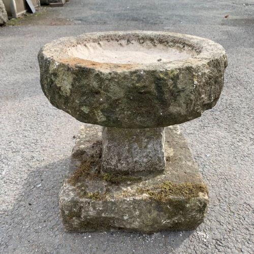 SMALL STATURE PURBECK STONE BIRD BATH - ADDITIONAL PHOTO 3