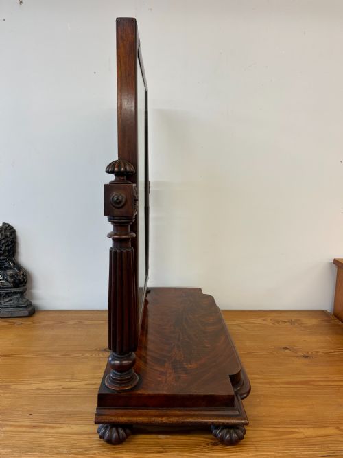 WILLIAM IV 1830 MAHOGANY DRESSING TABLE TOILET MIRROR RESERVED - ADDITIONAL PHOTO 1