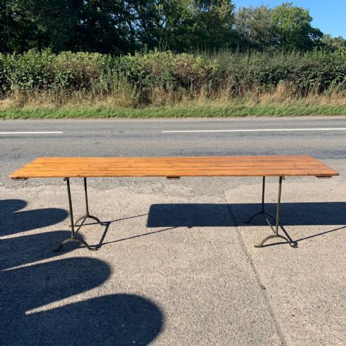 circa 1900 trestle table - CATEGORY: ANTIQUE TABLES - DATED 1900