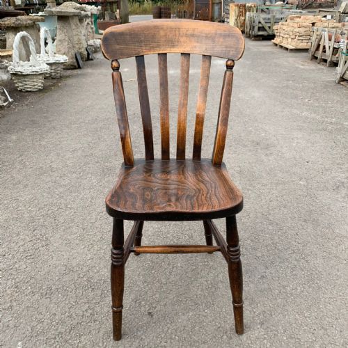 SET OF 4 VICTORIAN ELM BEECH SLAT BACK CHAIRS - ADDITIONAL PHOTO 1