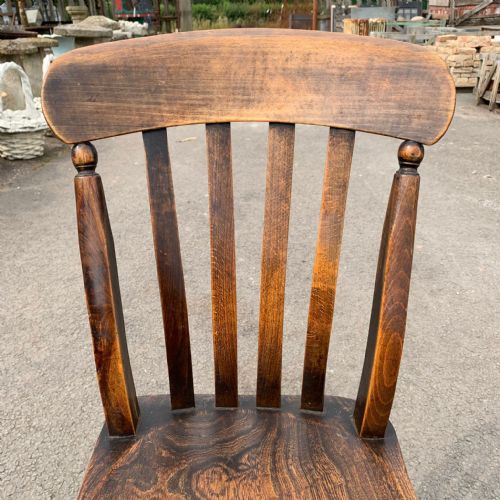 SET OF 4 VICTORIAN ELM BEECH SLAT BACK CHAIRS - ADDITIONAL PHOTO 3