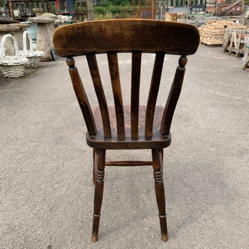 SET OF 4 VICTORIAN ELM BEECH SLAT BACK CHAIRS - ADDITIONAL PHOTO 5