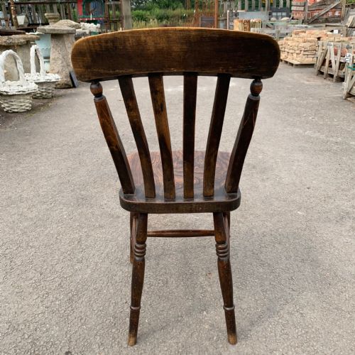 SET OF 4 VICTORIAN ELM BEECH SLAT BACK CHAIRS - ADDITIONAL PHOTO 7