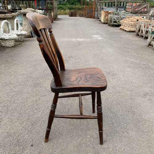 SET OF 4 VICTORIAN ELM BEECH SLAT BACK CHAIRS - ADDITIONAL PHOTO 10