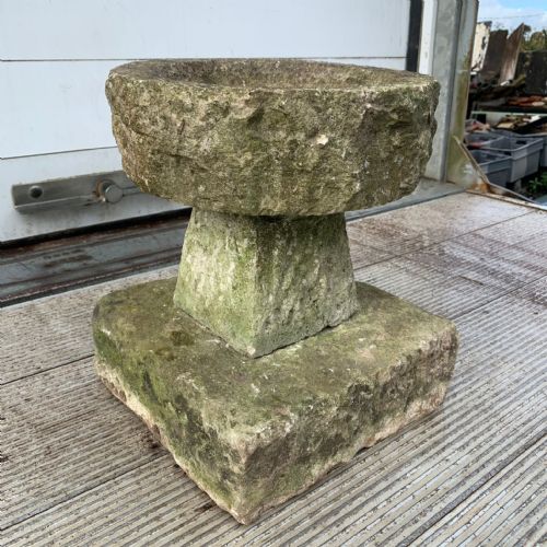 1920'S SMALL STATURE PURBECK STONE BIRD BATH - ADDITIONAL PHOTO 1