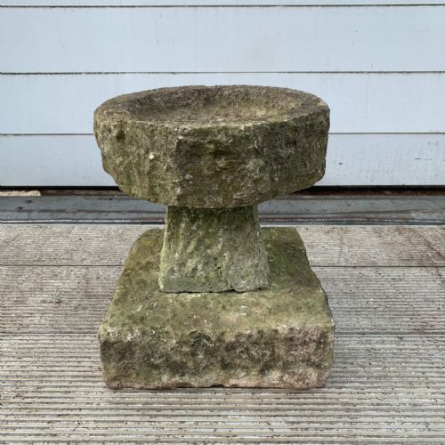 1920'S SMALL STATURE PURBECK STONE BIRD BATH - ADDITIONAL PHOTO 2