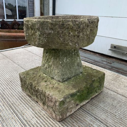 1920'S SMALL STATURE PURBECK STONE BIRD BATH - ADDITIONAL PHOTO 4