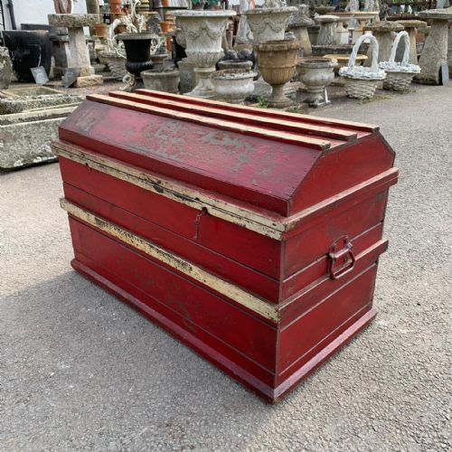 CIRCA 1900 PAINTED PINE TRUNK - ADDITIONAL PHOTO 1