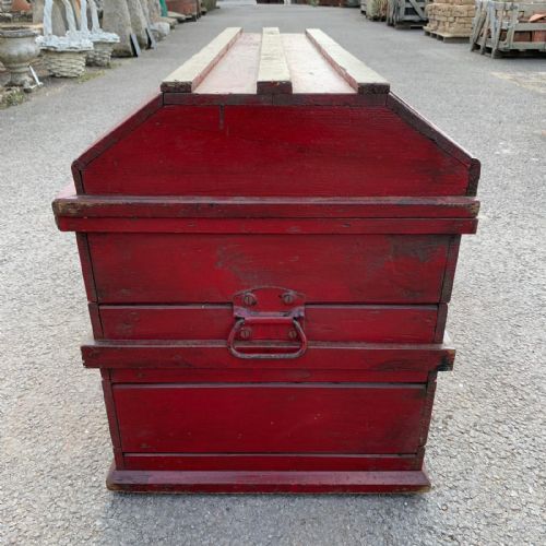 CIRCA 1900 PAINTED PINE TRUNK - ADDITIONAL PHOTO 5