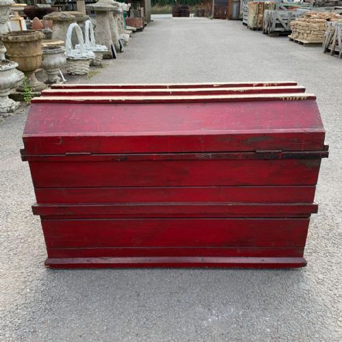CIRCA 1900 PAINTED PINE TRUNK - ADDITIONAL PHOTO 6