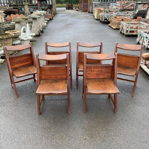1900 set of 6 chapel chairs - CATEGORY: ANTIQUE CHAIRS - DATED 1900