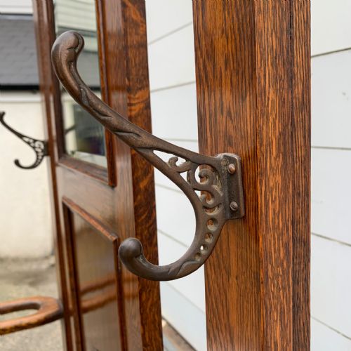 1920'S OAK HALL SEAT - ADDITIONAL PHOTO 2
