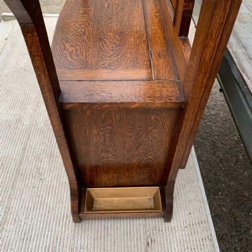 1920'S OAK HALL SEAT - ADDITIONAL PHOTO 5