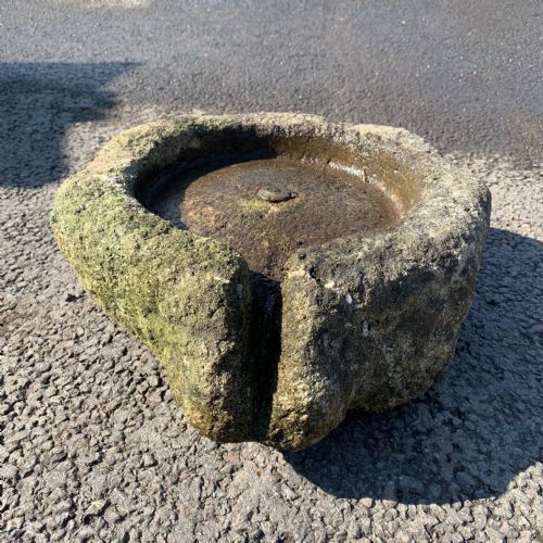 EARLY 19TH CENTURY CORNISH GRANITE CHEESE PRESS STONE WITH SPOUT - ADDITIONAL PHOTO 2