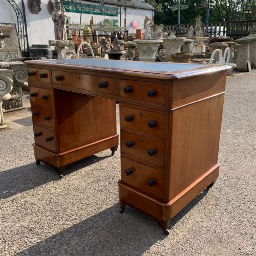 VICTORIAN MAHOGANY KNEEHOLE DESK - ADDITIONAL PHOTO 8