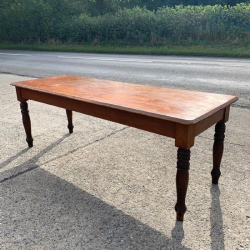 VICTORIAN PINE AND ELM KITCHEN TABLE - ADDITIONAL PHOTO 1