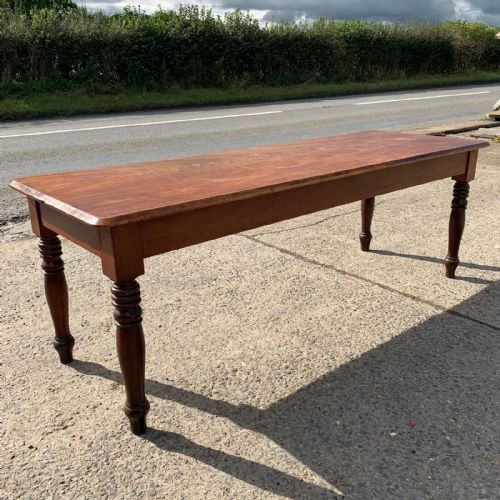 VICTORIAN PINE AND ELM KITCHEN TABLE - ADDITIONAL PHOTO 2