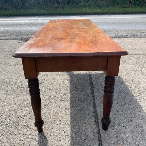 VICTORIAN PINE AND ELM KITCHEN TABLE - ADDITIONAL PHOTO 4