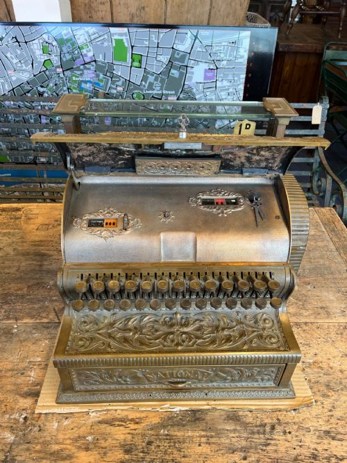 19TH CENTURY BRASS NATIONAL CASH REGISTER - ADDITIONAL PHOTO 4