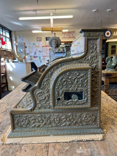 19TH CENTURY BRASS NATIONAL CASH REGISTER - ADDITIONAL PHOTO 5