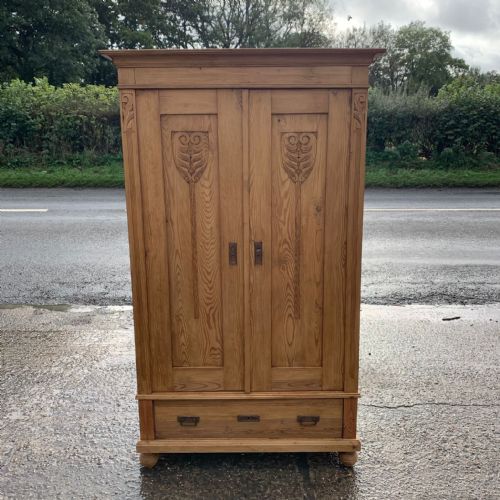 19th century east european 2 door wardrobe - CATEGORY: ANTIQUE WARDROBES - DATED 19TH CENTURY