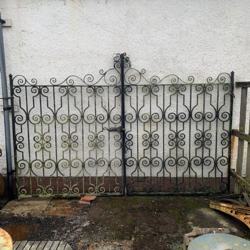 pair of victorian wrought iron gates - CATEGORY: ANTIQUE MISCELLANEOUS - DATED VICTORIAN