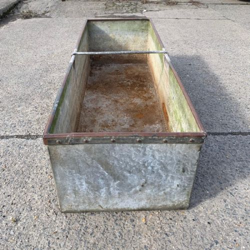 EARLY 20TH CENTURY GALVANISED RIVETED WATER TROUGH - ADDITIONAL PHOTO 1