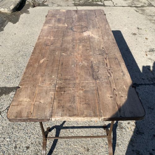 CIRCA 1900 TRESTLE TABLE - ADDITIONAL PHOTO 1