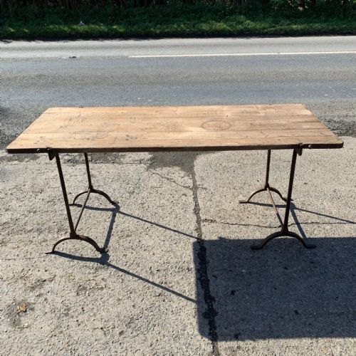circa 1900 trestle table - CATEGORY: ANTIQUE TABLES - DATED 1900