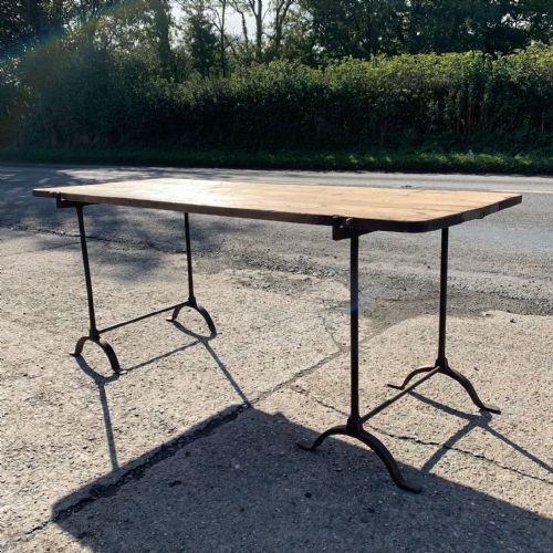 CIRCA 1900 TRESTLE TABLE - ADDITIONAL PHOTO 3